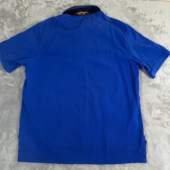 Polo Ralph Lauren nautical rugby blue white polo shirt with crest logo - Picture 9 of 15